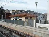 Estación de Roda de Mar, en el núcleo urbano