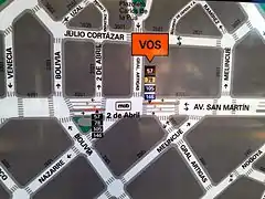 Mapa de la estación e inmediaciones