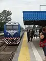 Formación arribando a la estación