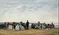 Eugène Boudin, La Plage près de Trouville (ca. 1865)
