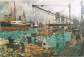 Le port de Calais (1917), óleo sobre lienzo,