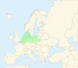 Localización de la  llanura nordeuropea