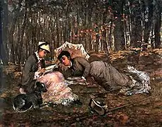 Leyendo en el bosque, Musée du Petit Palais, París, 1880