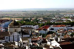 Évora y el campo circundante, vistos desde la parte superior de la catedral.