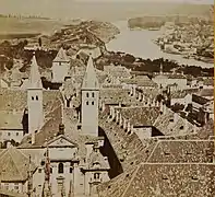 Vista desde la Catedral de Praga en 1867.