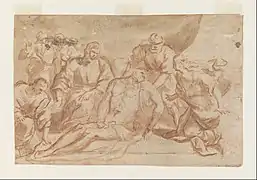 Descendimiento de Cristo (dibujo; museo Cooper Hewitt, Nueva York)