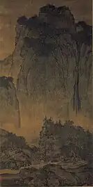 Los viajeros entre montañas y arroyos, de Fan Kuan, c. 1000.