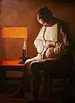 Mujer despiojándose, de Georges de la Tour