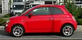 Fiat 500 1.4 16V Rosso Corsa en Düsseldorf en 2011