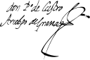 Firma de Pedro Vaca de Castro y Quiñones