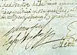 Firma de Juan Buenaventura de Borja y Armendia