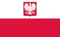 Bandera de Polonia con escudo de armas (1980-1990)