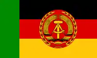 Bandera de los buques guardacostas de las Tropas de Frontera de la RDA.
