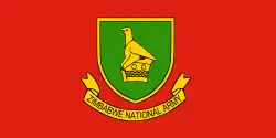 Bandera del Ejército Nacional de Zimbabue.