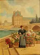 La Fleuriste et le Pavillon de Flore (É. Baré)