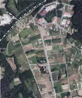 Ortofoto de Portobravo en 2014, con sus límites según ctatastro.