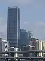 Desde el sureste, desde la Bahía Biscayne.