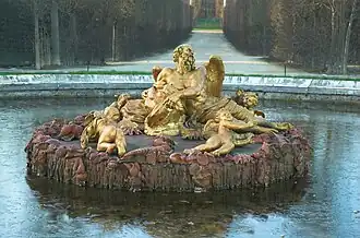Le Bassin de Saturne (1672–1677), plomo dorado, château de Versailles.