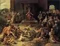 Frans Francken II, Alegoría de la abdicación del Emperador Carlos V en Bruselas, ca. 1620.