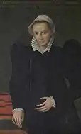 Retrato de Elisabeth Heynderickx por Frans Floris . Principios del siglo XVI