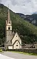 Mezzaselva, la iglesia: Pfarrkriche Sankt Martin