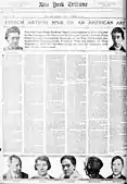 Frederick William MacMonnies, Albert Gleizes, Jean Crotti, Yvonne Chastel Crotti, Francis Picabia, Juliette Roche-Gleizes, Marcel Duchamp, New York Tribune, 24 de octubre de 1915.