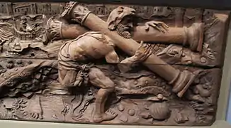 Las columnas de Hércules en los frisos del palacio.