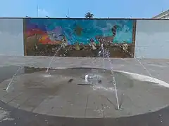 Fuente en la Plaza Constitución.