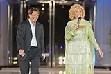 Gabriel Canci y Mirtha Legrand en la conducción de Hyatt de Moda 2008.