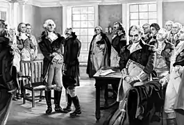 George Washington se despide de sus tropas en Fraunces Tavern
