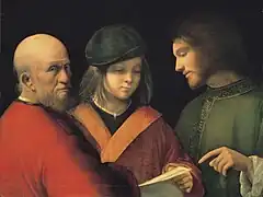 Las tres edades del hombre - Óleo sobre tabla, 62 x 77 cm, Galería Pitti, Florencia.