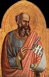 San Juan evangelista obra de Giotto.