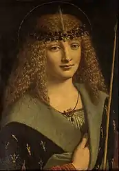 Retrato de un joven como San Sebastián, finales del siglo XV (Museo Pushkin, Moscú).