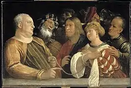 Cristro y la mujer adúltera, de Giovanni Cariani, s. XVI
