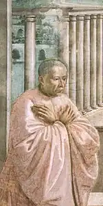 Retrato de Giovanni Tornabuoni en uno de los paneles