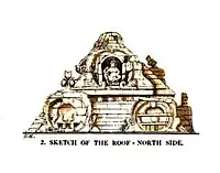 Techo norte del templo Gop Surya, Guyarat, c. finales del siglo VI / principios del VII