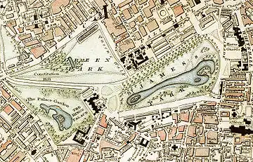 Green Park y St. James's Park ca. 1833