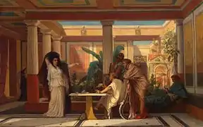 Ensayo teatral en casa de un antiguo poeta romano, Gustave Boulanger, 1855.