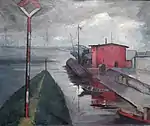 Pequeño puerto cerca de Wittenberg1935