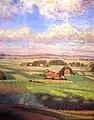 Aldea bajo un cielo de verano (Pintura al óleo, 1920)