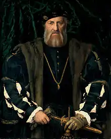 Retrato de Charles de Solier, señor de Morette, por Hans Holbein el Joven (1535), Gemäldegalerie Alte Meister, Dresde