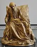 El filósofo de Sanssouci, (copia, hecha de yeso tintado)