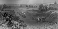 Trinchera del ferrocarril de Harrow on Hill, 1838