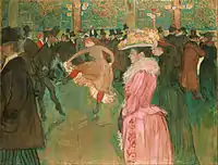En el Moulin Rouge, de Toulouse-Lautrec, 1890.