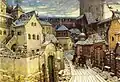 Temprano en la mañana en el Kremlin en el siglo XVII (A. Vasnetsov)