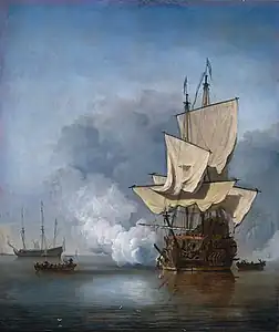 Disparo de cañón, tela, 79×67 cm, 1683.