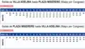 Horario domingo