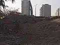 Vista de los cimientos en forma de plataforma del sector II