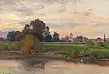 Hugo Darnaut, Paisaje vespertino Etzenhausen cerca de Dachau