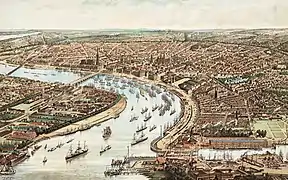 Vista caballera de Burdeos en 1899, Archives de Bordeaux métropole.